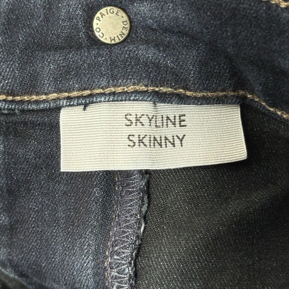 Paige Jeans Womens 2 25" Maternity Blue Skyline Skinny Dark Wash Casual Everyday - Picture 7 of 10
